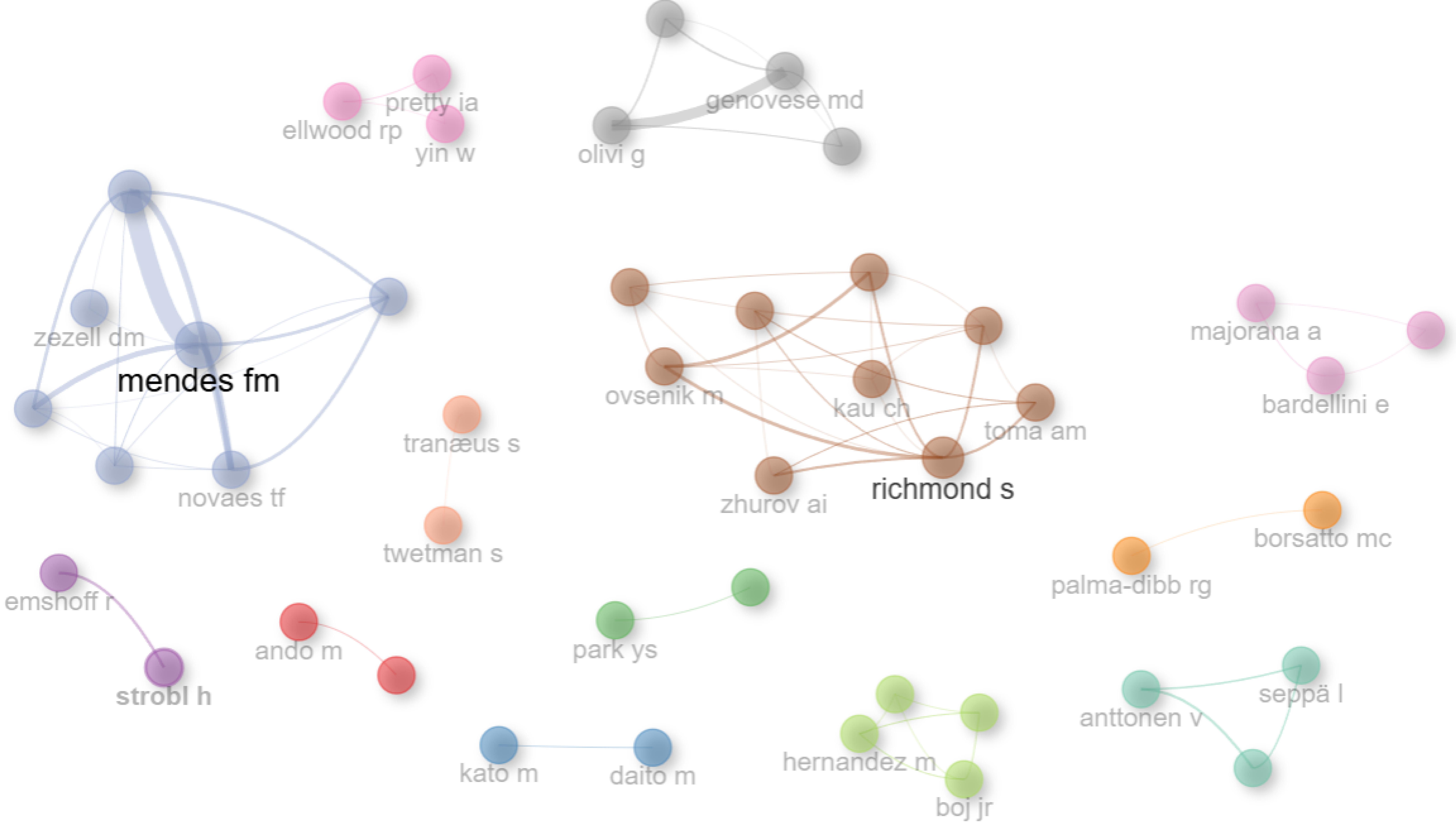 Author collaboration network.